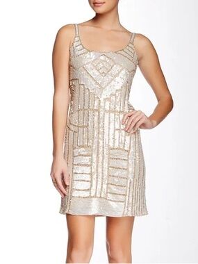 Adrianna Papell Beaded Sequin Tank Dress
